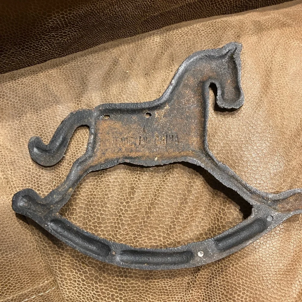 Vintage Cast Iron Rocking Horse Wall Decor